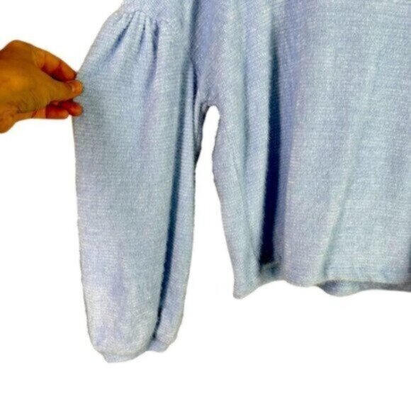 Sanctuary | NWT Light Blue Fluffy Balloon Sleeve Soft Sweater Size Large - Picture 2 of 7